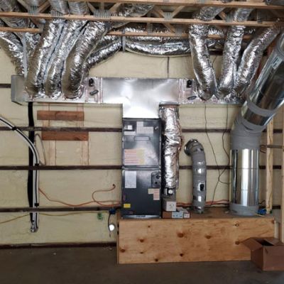 HVAC system installed in new construction 