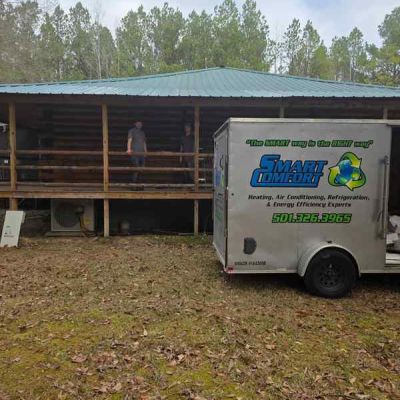 Bathroom renovation with marble countertop by Smart Comfort in West Little Rock